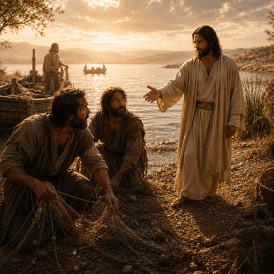 Jesus calls Simon (Peter) and Andrew