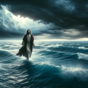 Jesus walking on the water