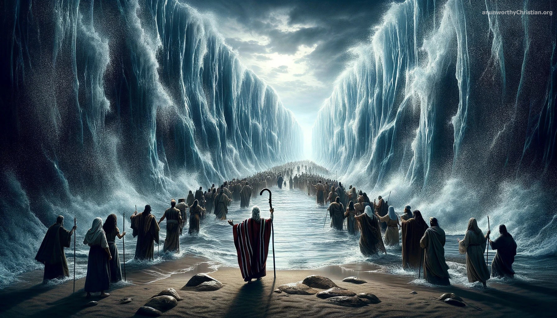 Moses parts the Red Sea