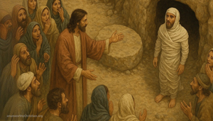 Jesus raises Lazarus