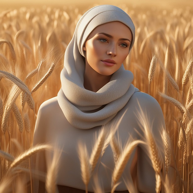 Ruth in the barley field