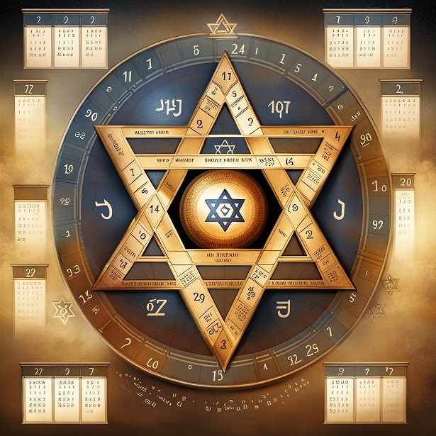 Star of David and Hebrew Calendar