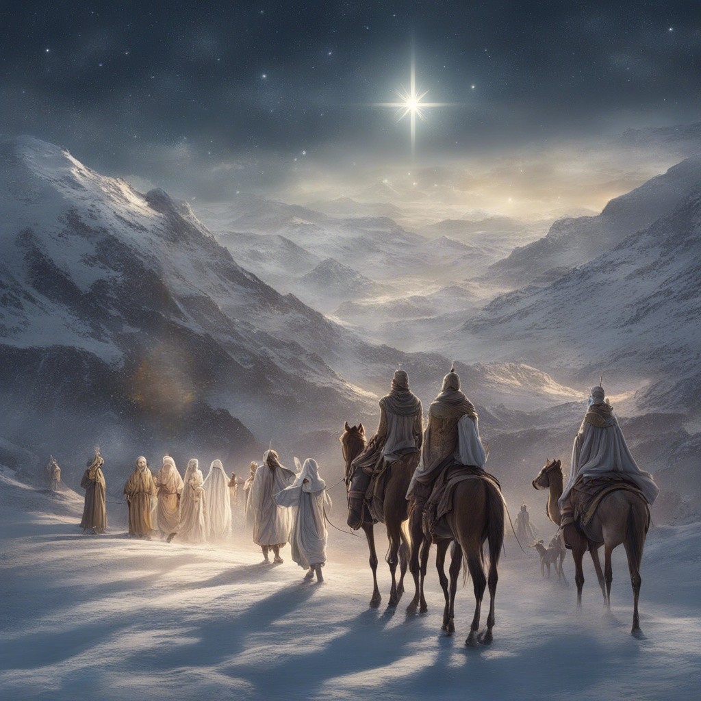 The Star of Bethlehem leads the Magi